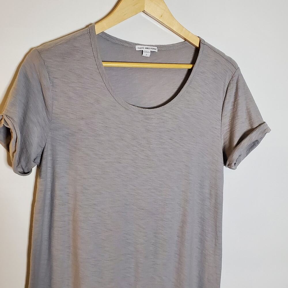 Standard James Perse Light Grey Cotton / Modal T-shirt Dress Size 2-Medium
